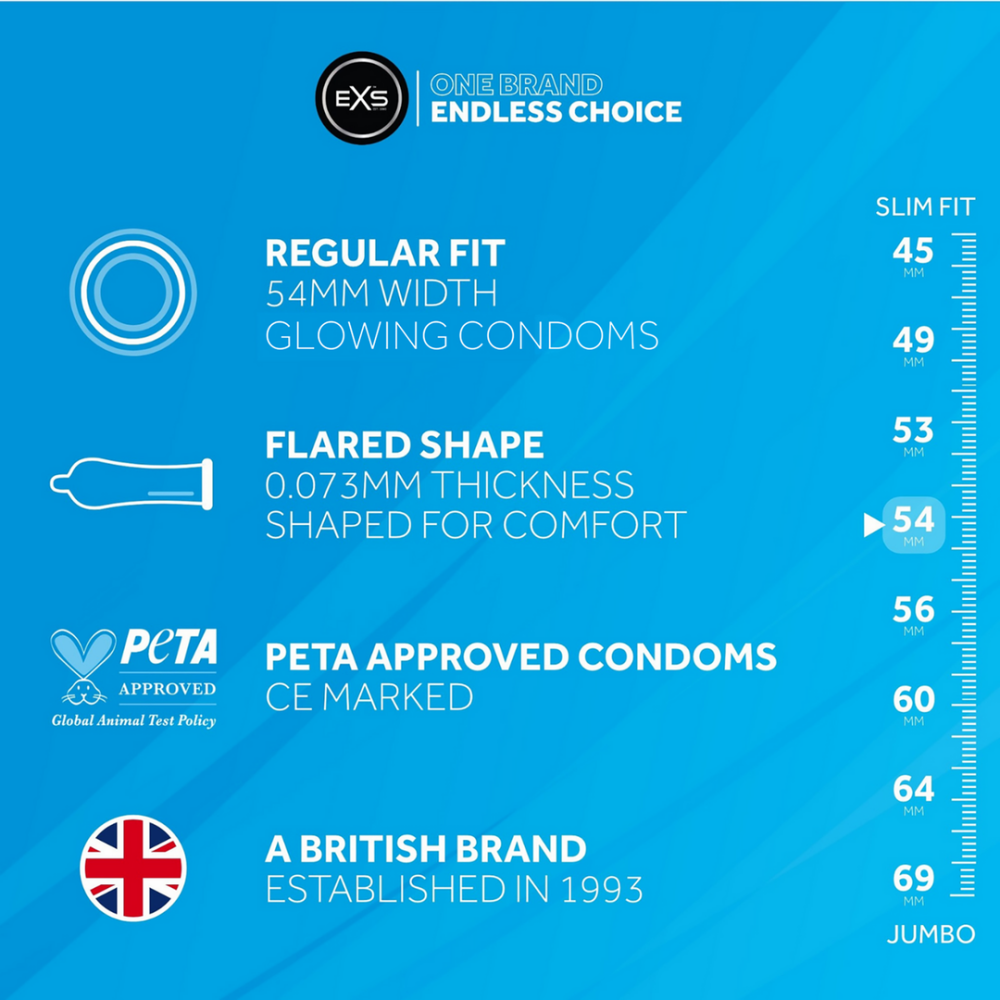 EXS Glowing - Condoms - 100 Pieces