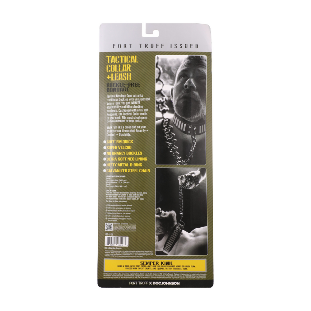 Tactical Collar and Leash - Black/Green