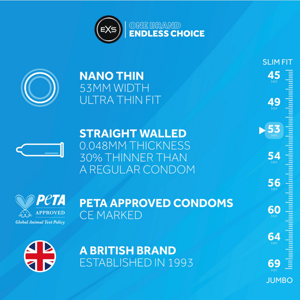 EXS Nano Thin - Condoms - 12 Pieces