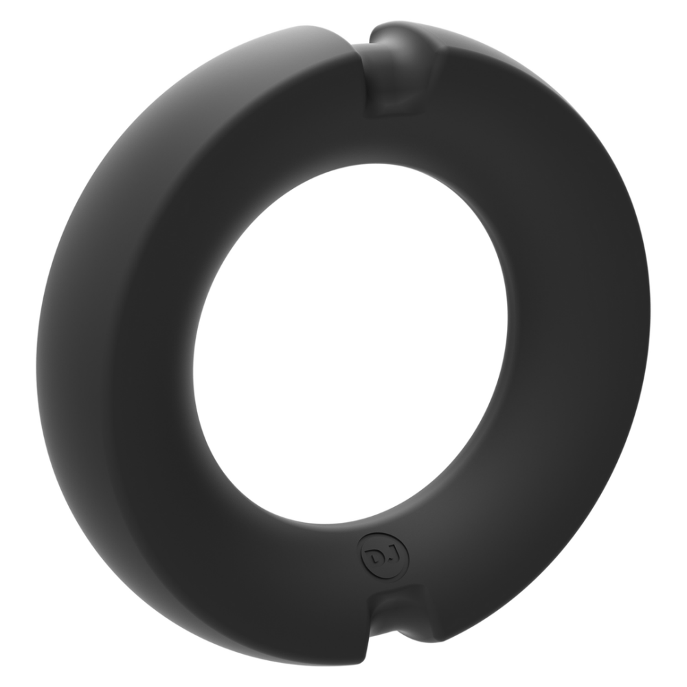 The Paradox - Silicone/Metal Cock Ring - 45mm - Black