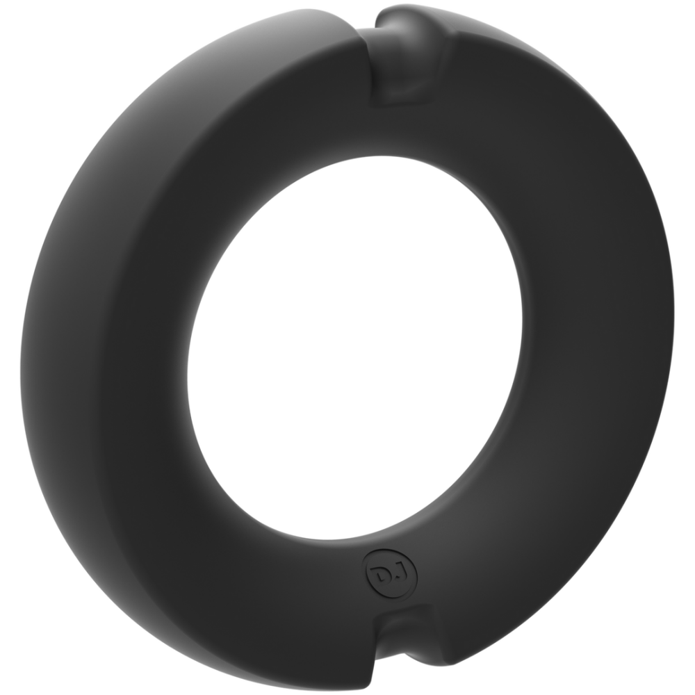 The Paradox - Silicone/Metal Cock Ring - 50mm - Black
