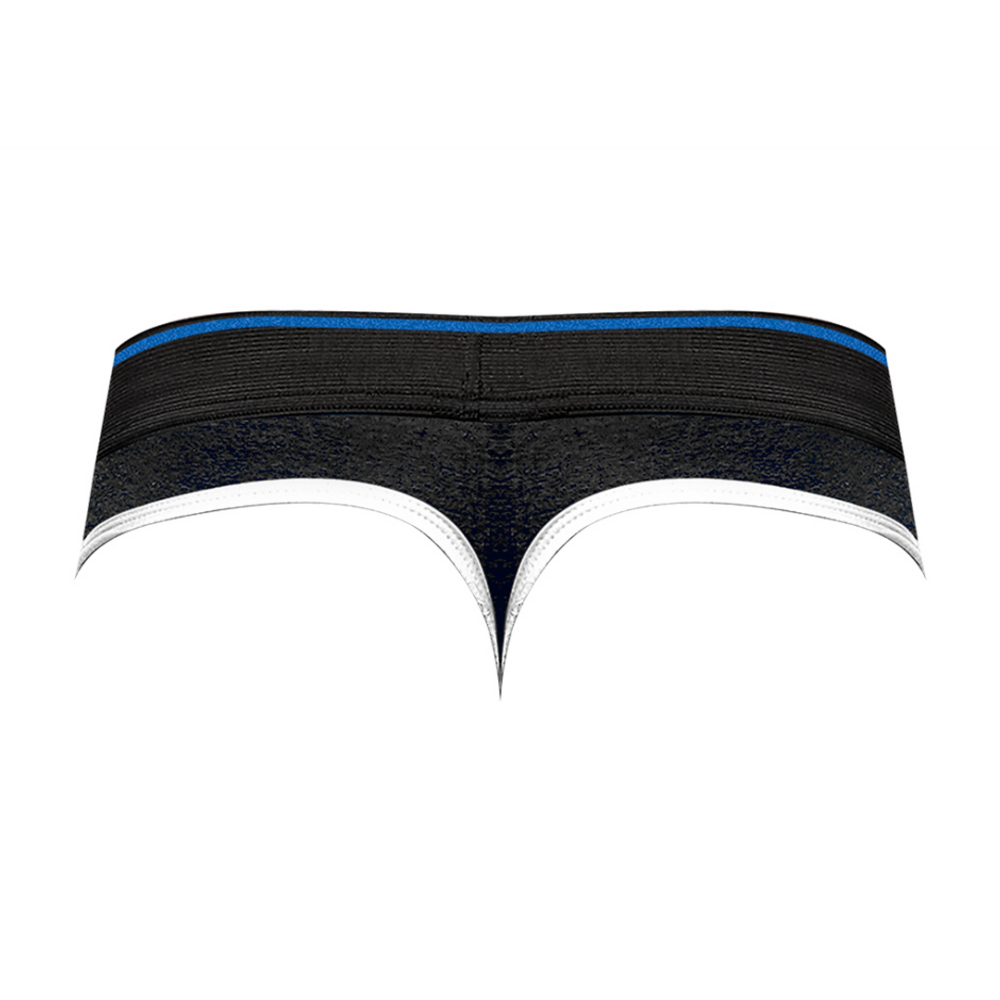 Panel Thong - S/M - Black/Blue