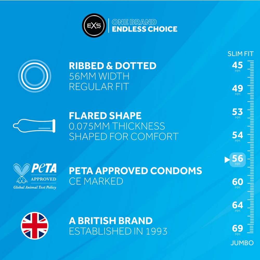 Ribbed and Dotted Retail Pack - 48 Pieces