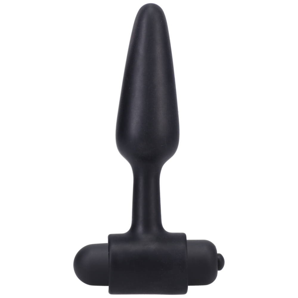 Vibrating Butt Plug - 4 / 10 cm - Black