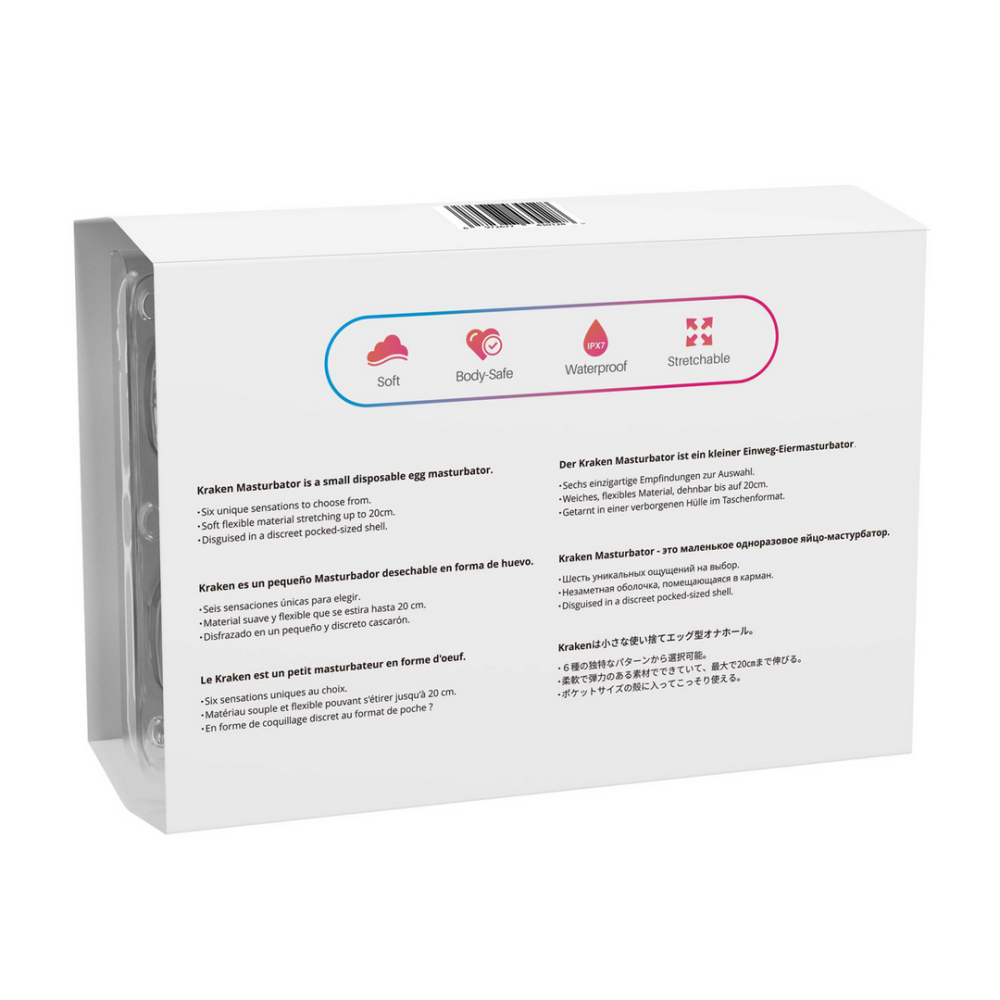 Kraken - 6 Pack - Soft Stretchy Egg Masturbator - White