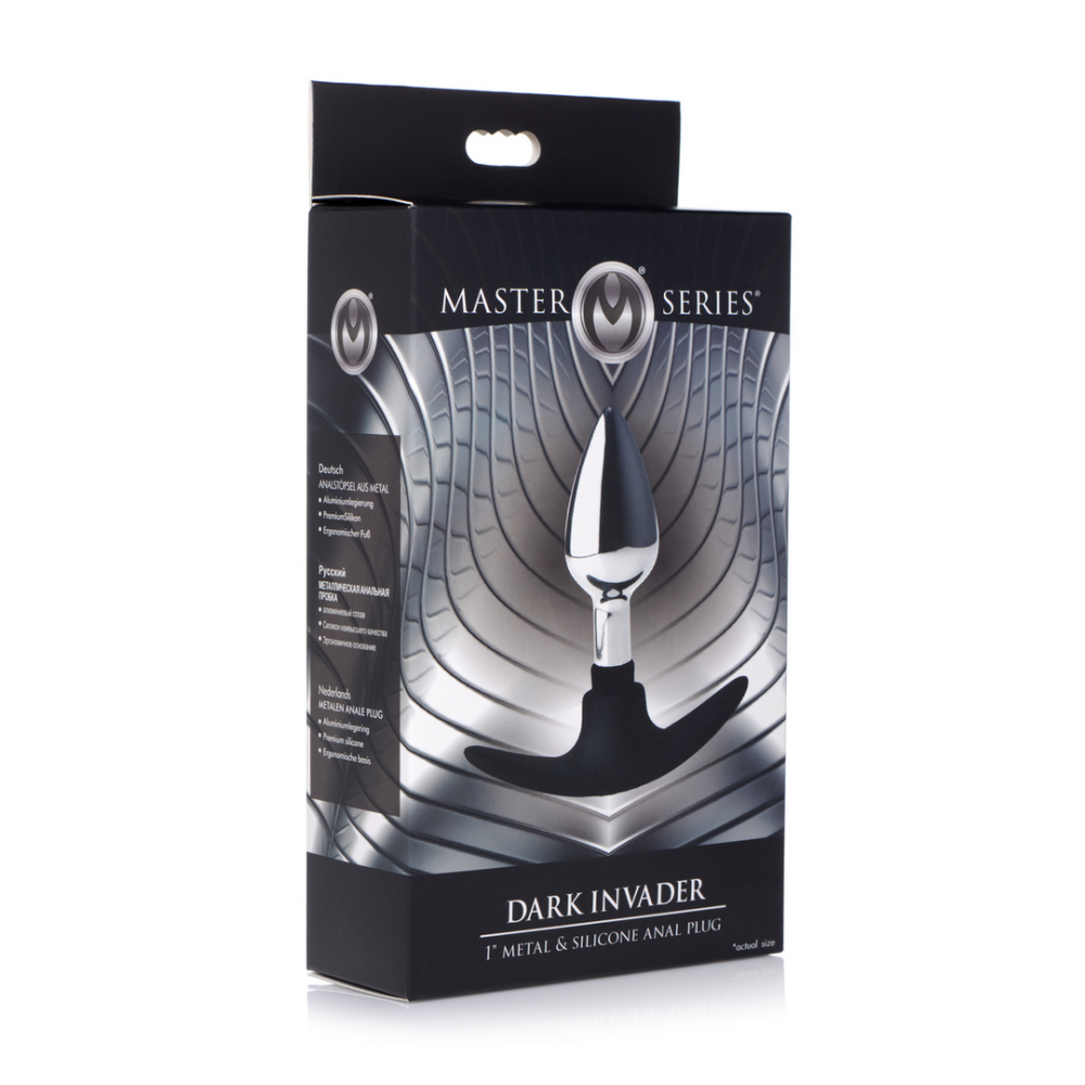 Dark Invader - Metal and Silicone Anal Plug - Small