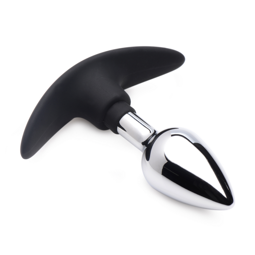 Dark Invader - Metal and Silicone Anal Plug - Small