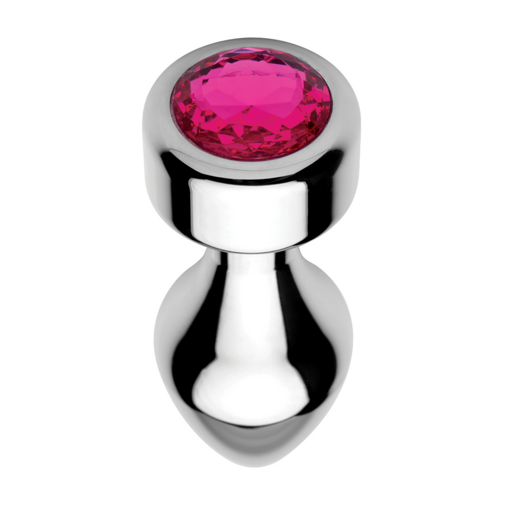 Pink Gemstone - Weighted Base Aluminum Plug - Medium