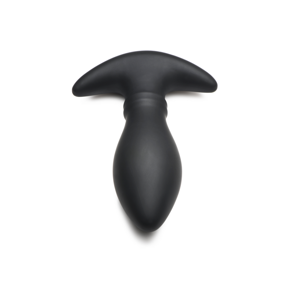 Rim Slide - Sliding Ring Silicone Butt Plug - Black