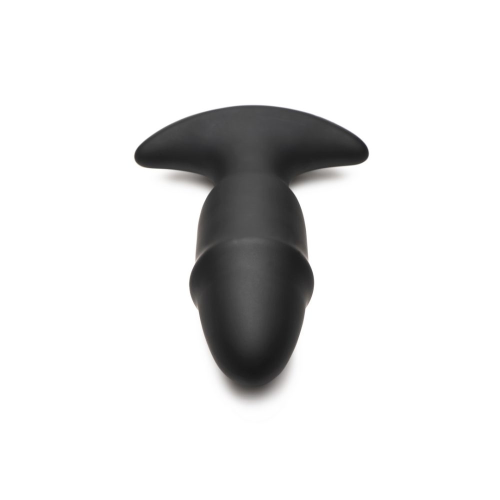 Butt Slider - Sliding Ring Silicone Missile Plug - Black