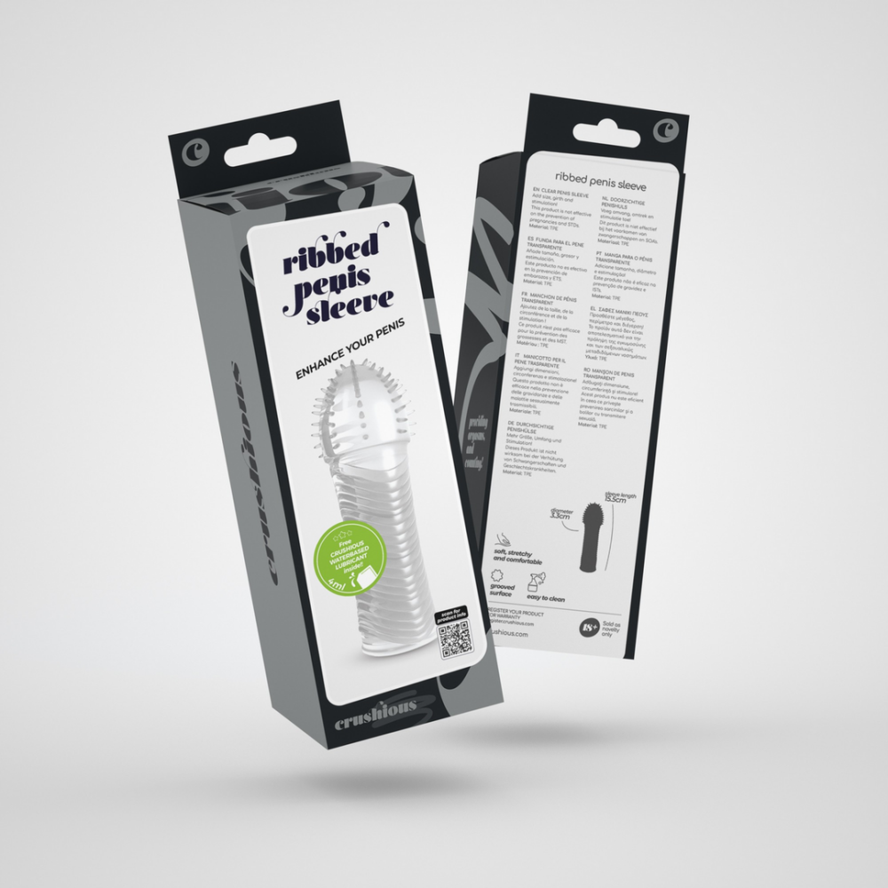 Manga Ribeteada para Pene - Transparente