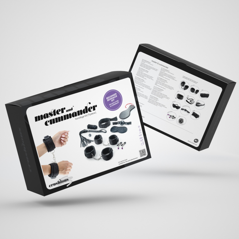 Master and Cummander - Kit de Bondage de 11 Piezas - Negro