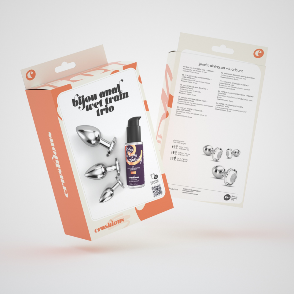 Bijou - Trío de Tapones Joyas Húmedos - 3 Tapones Joyas - Transparente