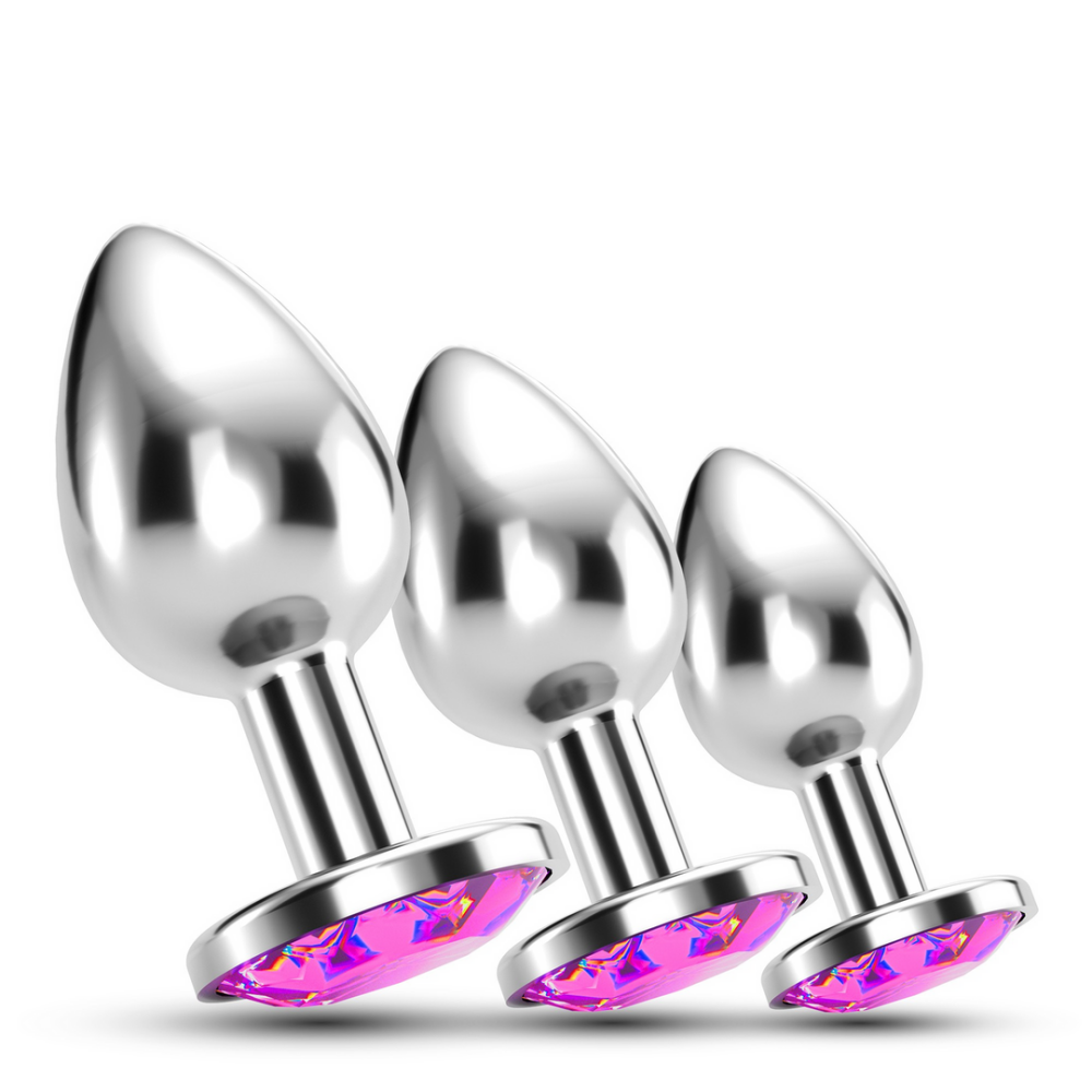 Bijou - Trío de Entrenamiento Anal - 3 Tapones Joyas - Rosa