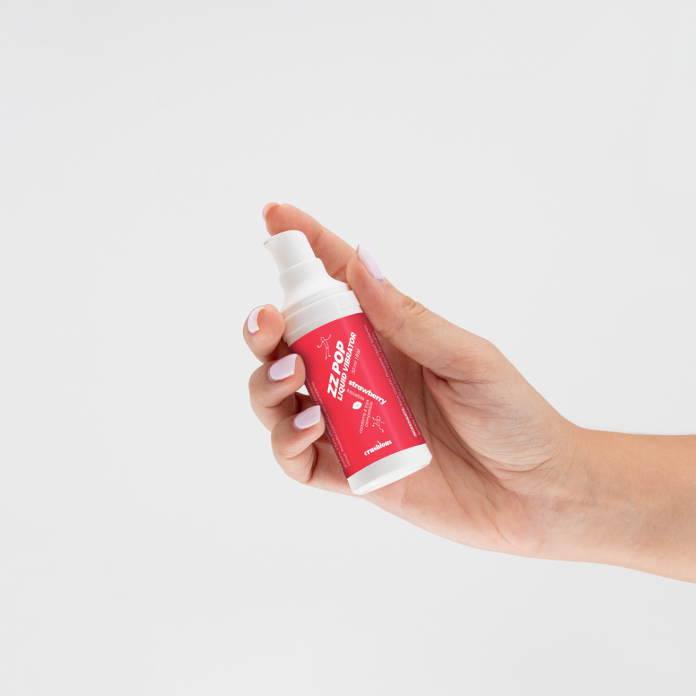 ZZ Pop - Vibrador Líquido Besable - Fresa - 1 fl oz / 30 ml