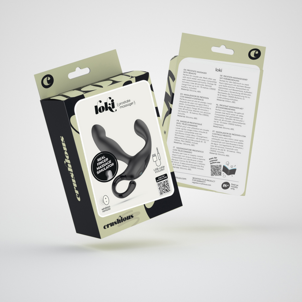 Loki - Masajeador de próstata recargable con control remoto - Negro