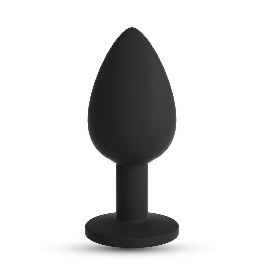 Camileo - Plug Anal con Cuatro Joyas Intercambiables - Pequeño - Negro