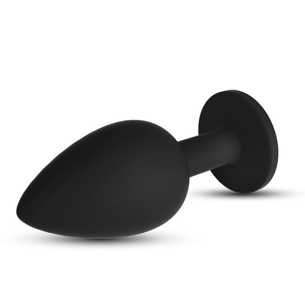 Camileo - Plug Anal con Cuatro Joyas Intercambiables - Pequeño - Negro