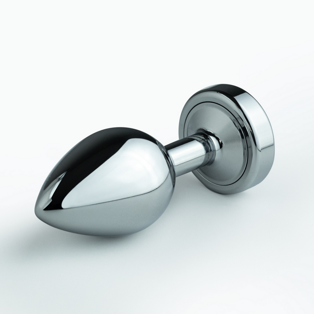 Borealis - Plug Anal de Metal con LED RGB - Mediano - Plata