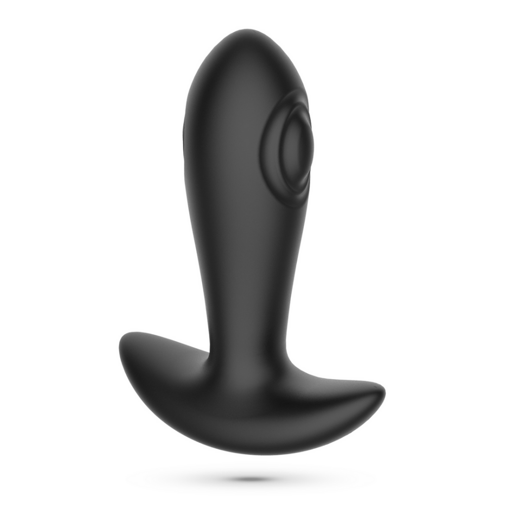 Octo - Plug Anal de Golpeo con Control Remoto - Negro