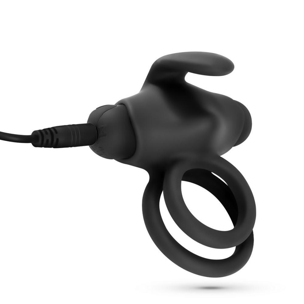 Thumper - Anillo Vibrador Doble con Control Remoto - Negro