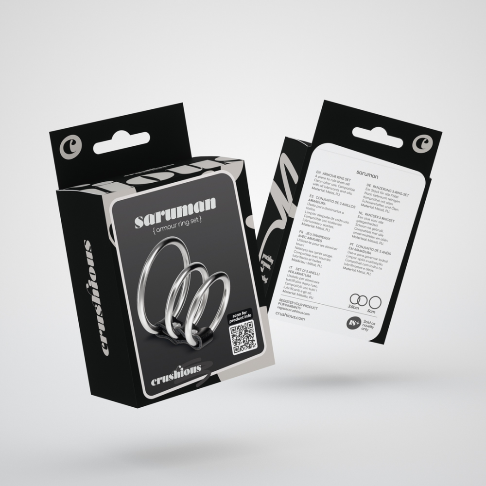 Saruman - Juego de anillos metálicos - Plata