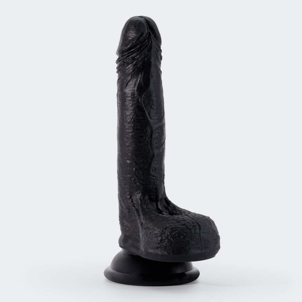 Inviktus - Dildo de Silicona Líquida - 7 / 19 cm - Negro