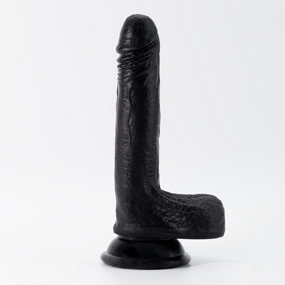 Inviktus - Dildo de Silicona Líquida - 7 / 19 cm - Negro