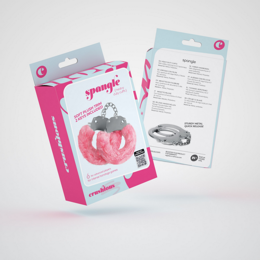 Spangle - Esposas de metal con peluche - Rosa
