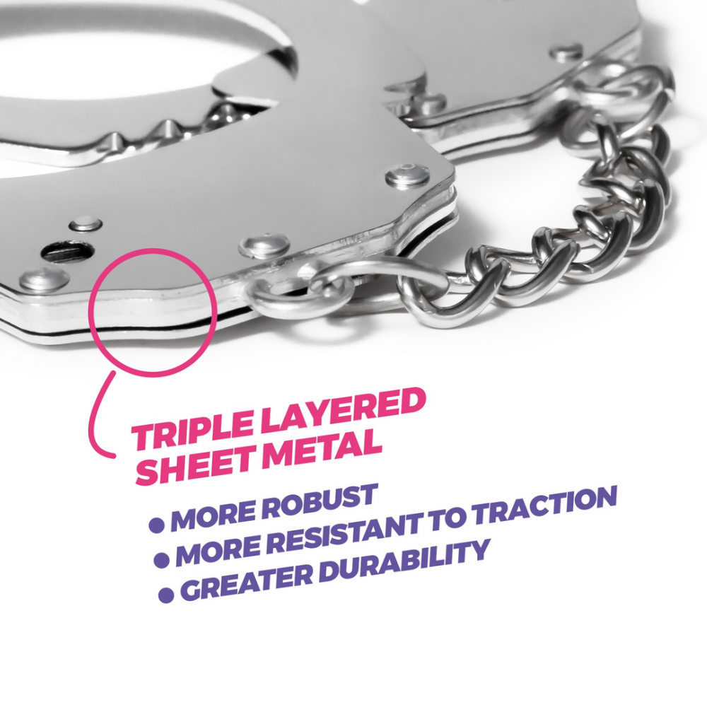 Spangle - Esposas de metal con peluche - Rosa