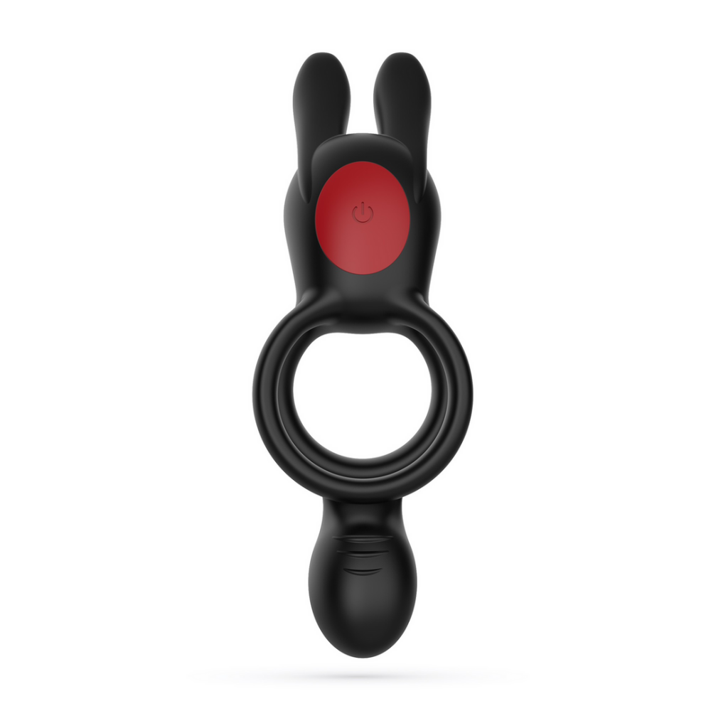 Dingo - Anillo Vibrador Doble con Control Remoto - Negro