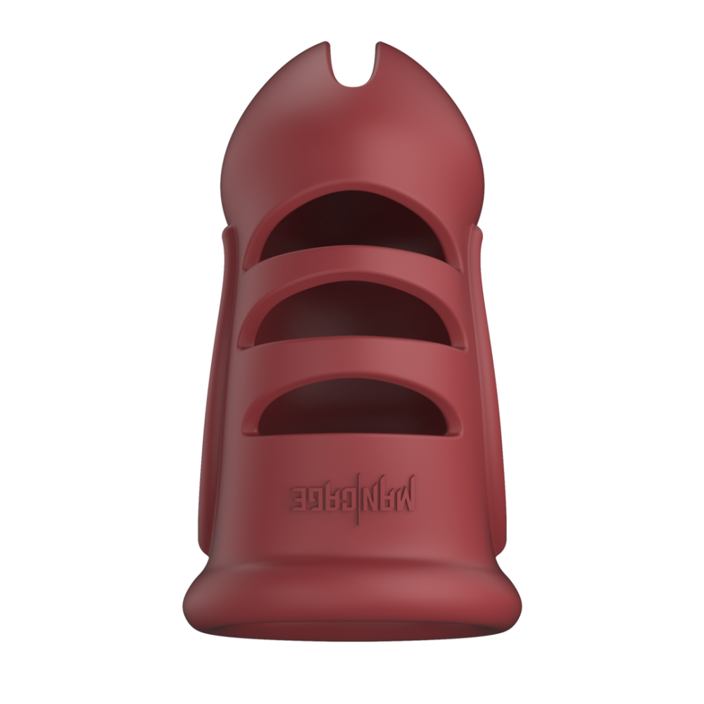 Model 28 - Ultra Soft Silicone Chastity Cage - Red