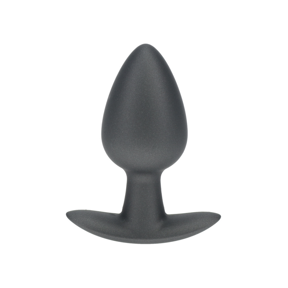 Smooth Silicone Anal Plug - Medium - 3.1 / 7,9 cm - Gunmetal