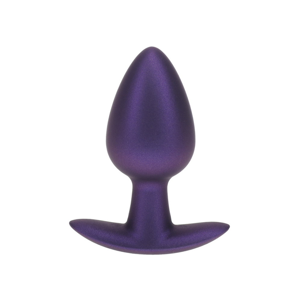 Smooth Silicone Anal Plug - Medium - 3.1 / 7,9 cm - Metallic Purple