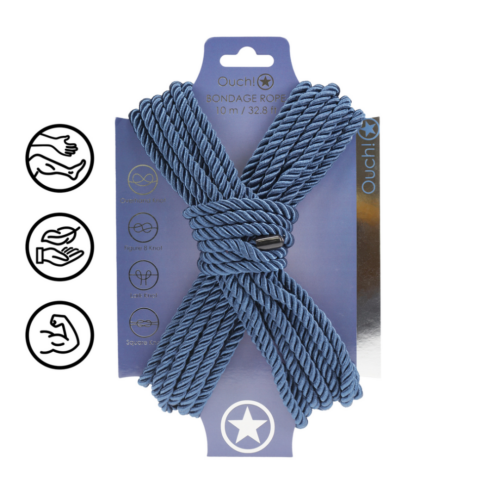 Polyester Bondage Rope - 32.8 ft / 10 m - Navy Blue
