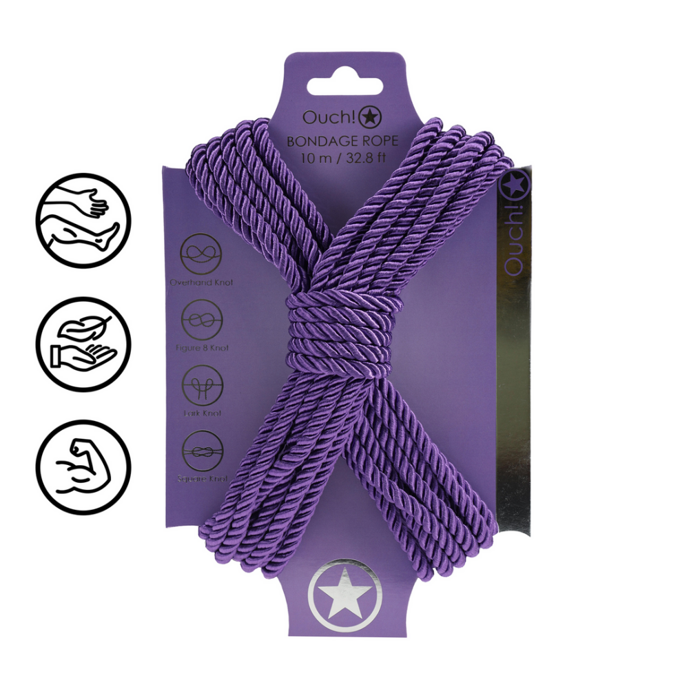 Polyester Bondage Rope - 32.8 ft / 10 m - Purple