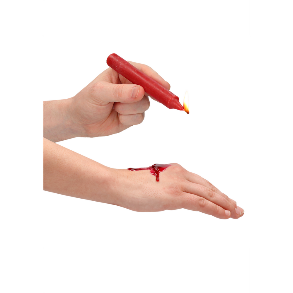 Teasing Wax Candles - 4 Pieces - Red