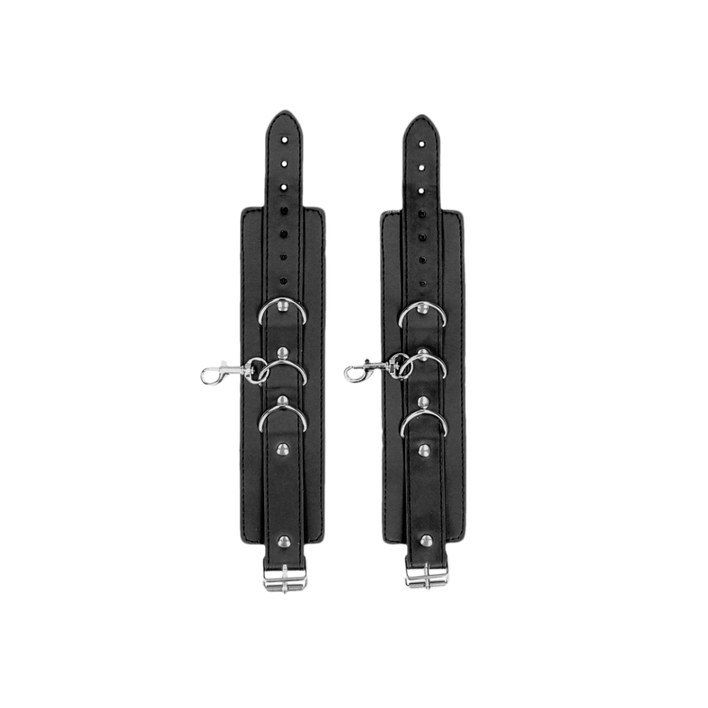 Bonded Leather Collar with Hand Cuffs