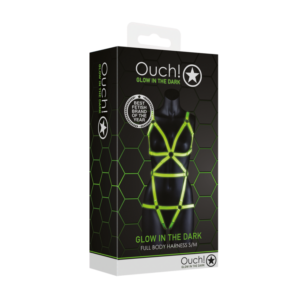 Body-Covering Harness - Glow in the Dark - S/M