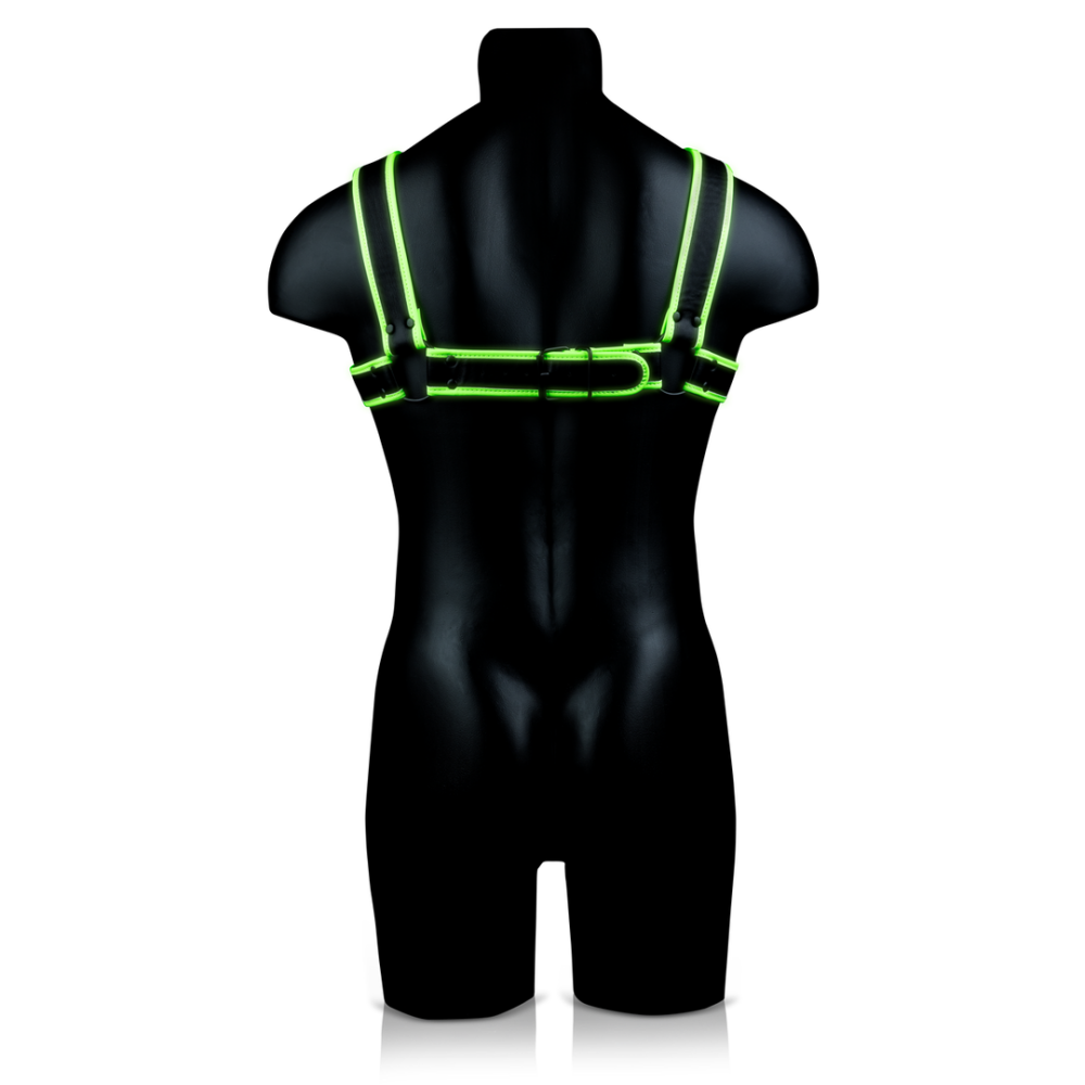 Chest Bulldog Harness - Glow in the Dark - S/M