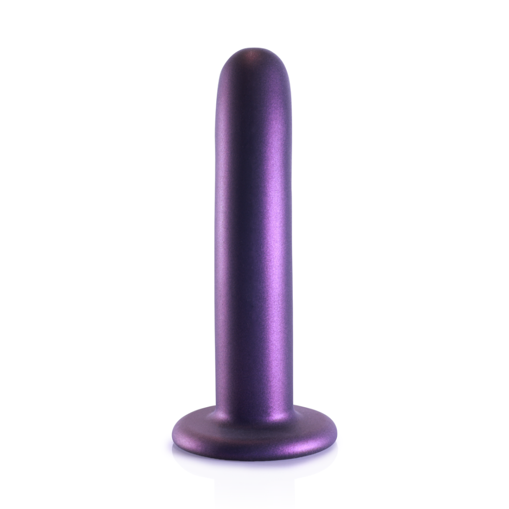 Smooth Silicone G-Spot Dildo - 6'' / 14,5 cm - Metallic Purple