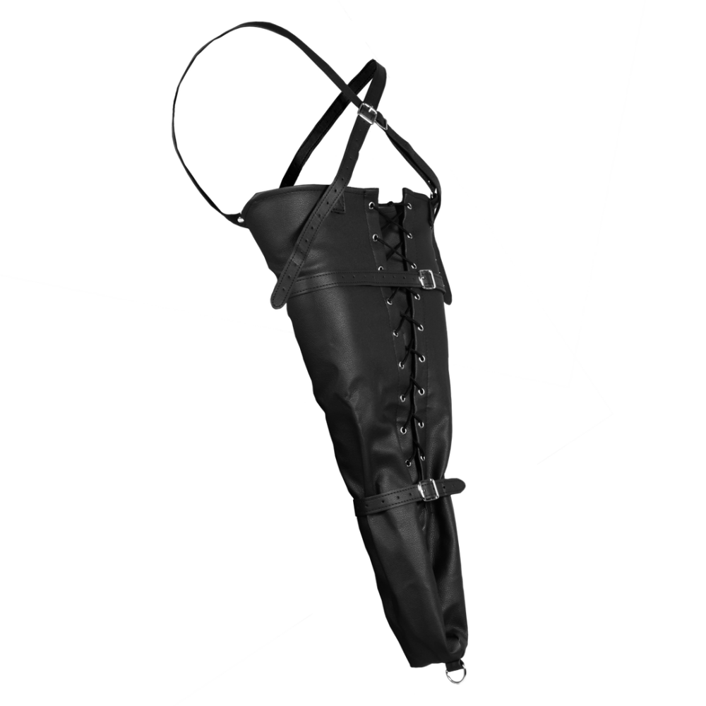 Lace-up Full Sleeve Arm Restraint - Black
