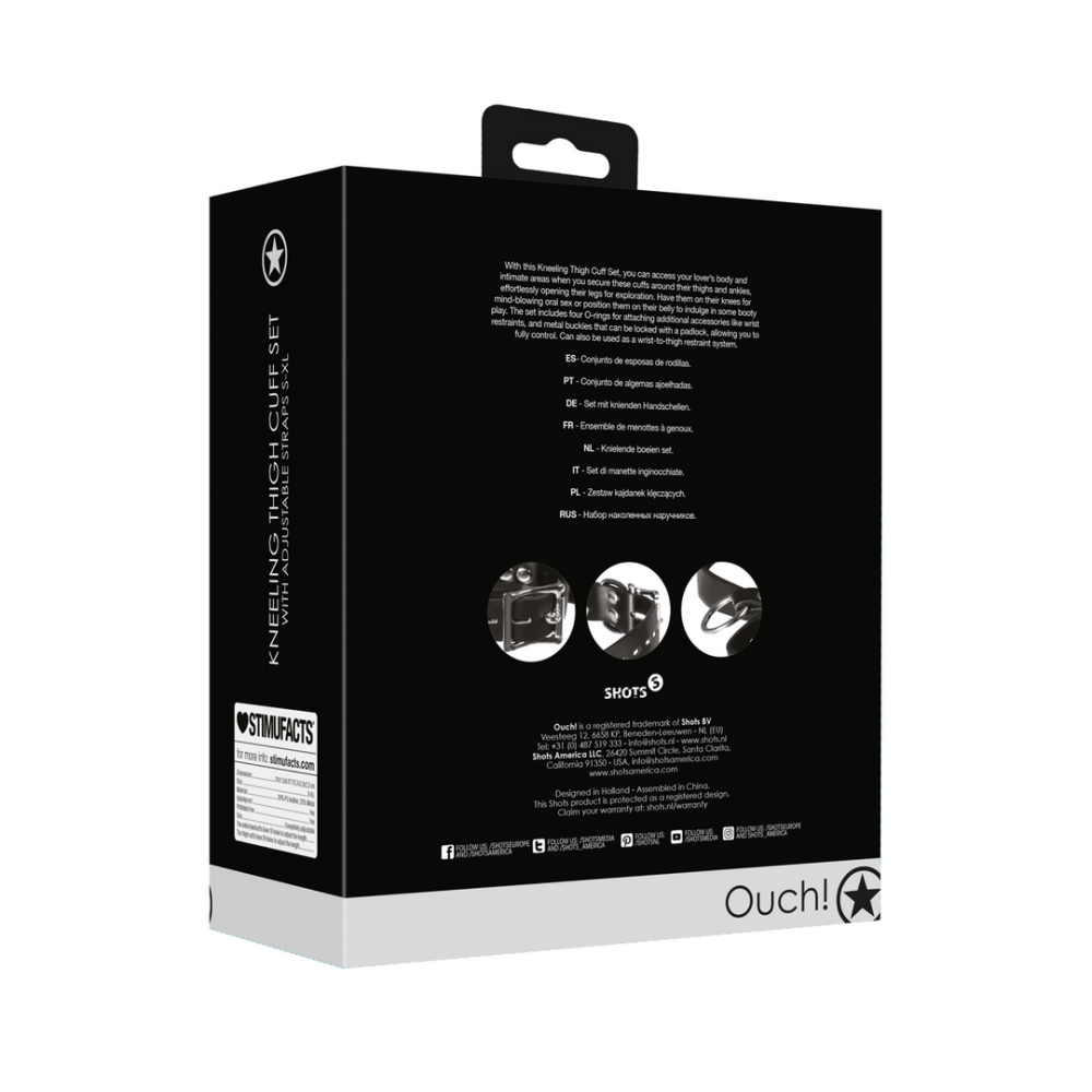 Kneeling Thigh Cuff Set - Black