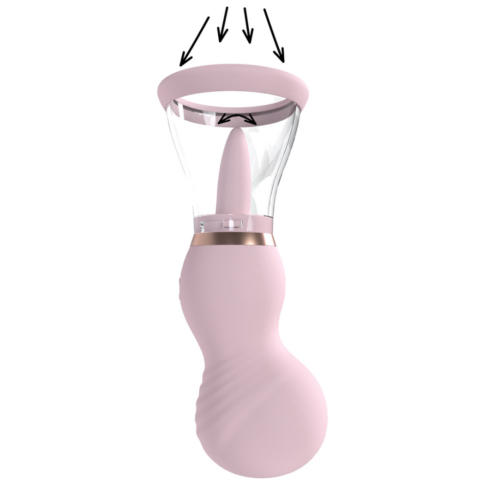 Sensual - Rechargeable Vulva and Breast Pump - Pink