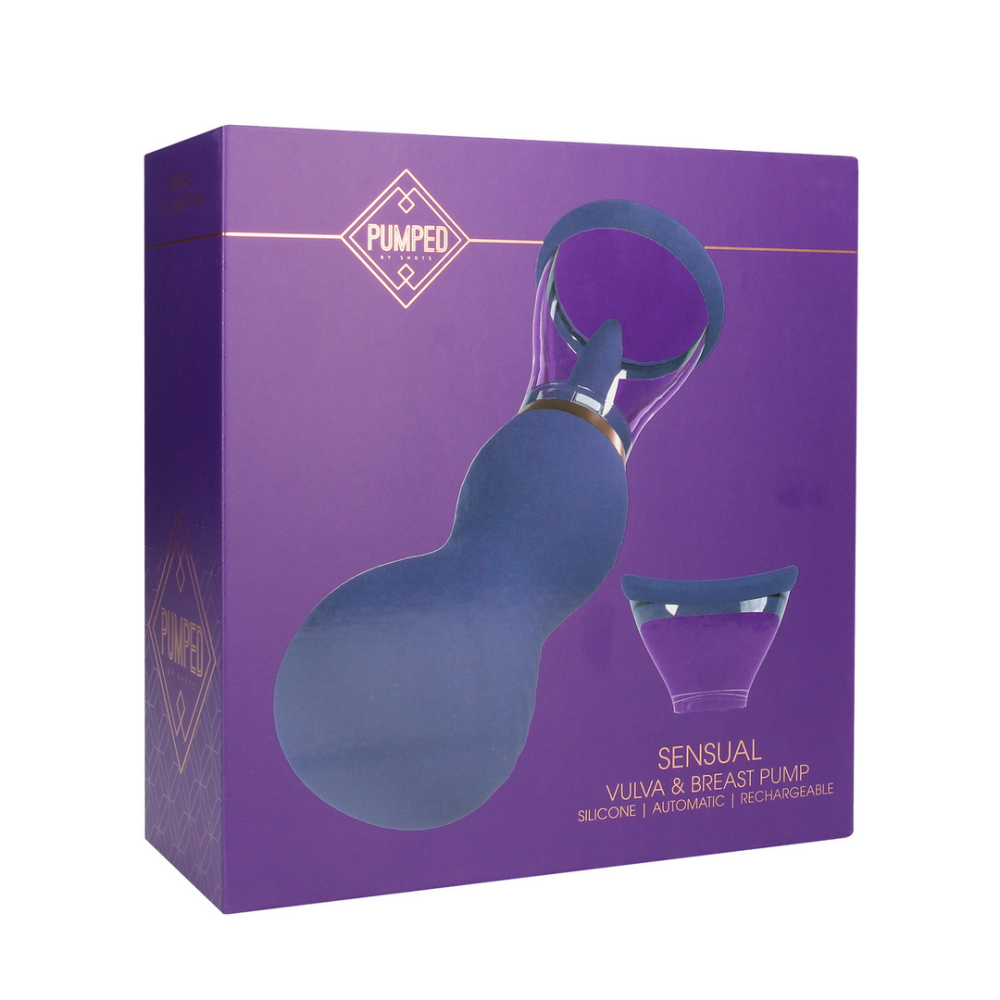 Sensual - Rechargeable Vulva and Breast Pump - Purple
